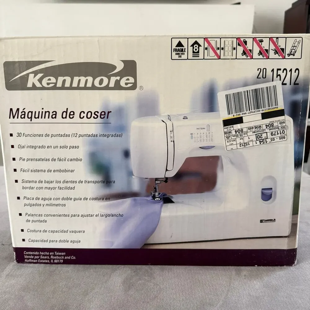 Kenmore 15212 Sewing Machine 30 Stitch Functions w/ Foot Pedal Manual Tested